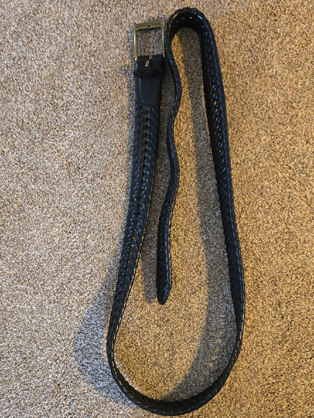 Dockers Men's Classic Black Braided Leather Belt